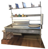 Stół do pakowania Alu z kołem (wymiary: Dł.170 cm. szer. 80 cm. wys. regulowana 80/95 cm) 91082792