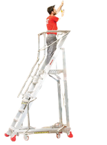 Drabina magazynowa 5 stopniowa FARAONE (wysokość robocza: 3,28m) 99675069