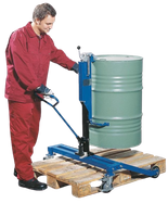 Dźwignik, chwytak, beczki stalowe 200 l z wytł. kraw., podwozie szer., podnoszenie 0-300mm 72278432