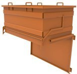 STAPROT Pojemnik na gruz z otwieraną podłogą do wózka widłowego (pojemność: 1,00 m3)