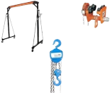 Suwnica bramowa mobilna 2000 kg – ręczna z wózkiem i wciągarką łańcuchową, wysokość 2400–3600 mm 558+85071885