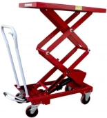 Wózek platformowy nożycowy (udźwig: 300 kg, wymiary platformy: 1010x520 mm, wysokość podnoszenia min/max: 435-1585 mm) 0301624
