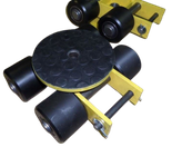 Wózek skrętny z otworem fi 21 w płycie nośnej, 4 rolkowy, rolki: 4x nylon (nośność: 4 T) 12267422