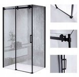 Kabina prysznicowa czarna 110x90 szkło 8mm 23178230