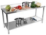 Stół roboczy ze stali nierdzewnej z kantem Royal Catering (wymiary: 60 x 200 x 96,4 cm) 4564344