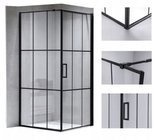 Kabina prysznicowa 80x80 szkło 6mm kwadrat czarna 23178255