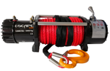 Wyciągarka Escape 12000 lbs 12.0x [5443kg] z liną syntetyczną 12V (lina: 10mm 28m czerwona 10400kg +hak) 8188001