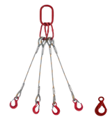 IMPROWEGLE Zawiesie linowe czterocięgnowe miproSling (długość liny: 1m, udźwig: 12,5-18 T, średnica liny: 28 mm, wymiary ogniwa: 275x150 mm) 33948489