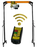 Suwnica bramowa z wciągarką bezprzewodową i wózkiem – 1000 kg, 2300 mm, 2500–3600 mm