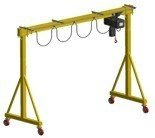 IMPROWEGLE Wciągarka bramowa skręcana miproCrane, wyciągarka łańcuchowa elektryczna zintegrowany z wózkiem + kaseta sterująca (udźwig: 1000 kg, wysięg: 4000 mm, wysokość podnoszenia: 3337 mm) 33966200