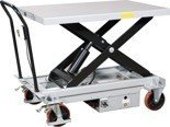 Ruchomy stół podnośny elektryczny (udźwig: 1000 kg, wymiary platformy: 1200x800 mm, wysokość podnoszenia min/max: 430-1220 mm) 310555